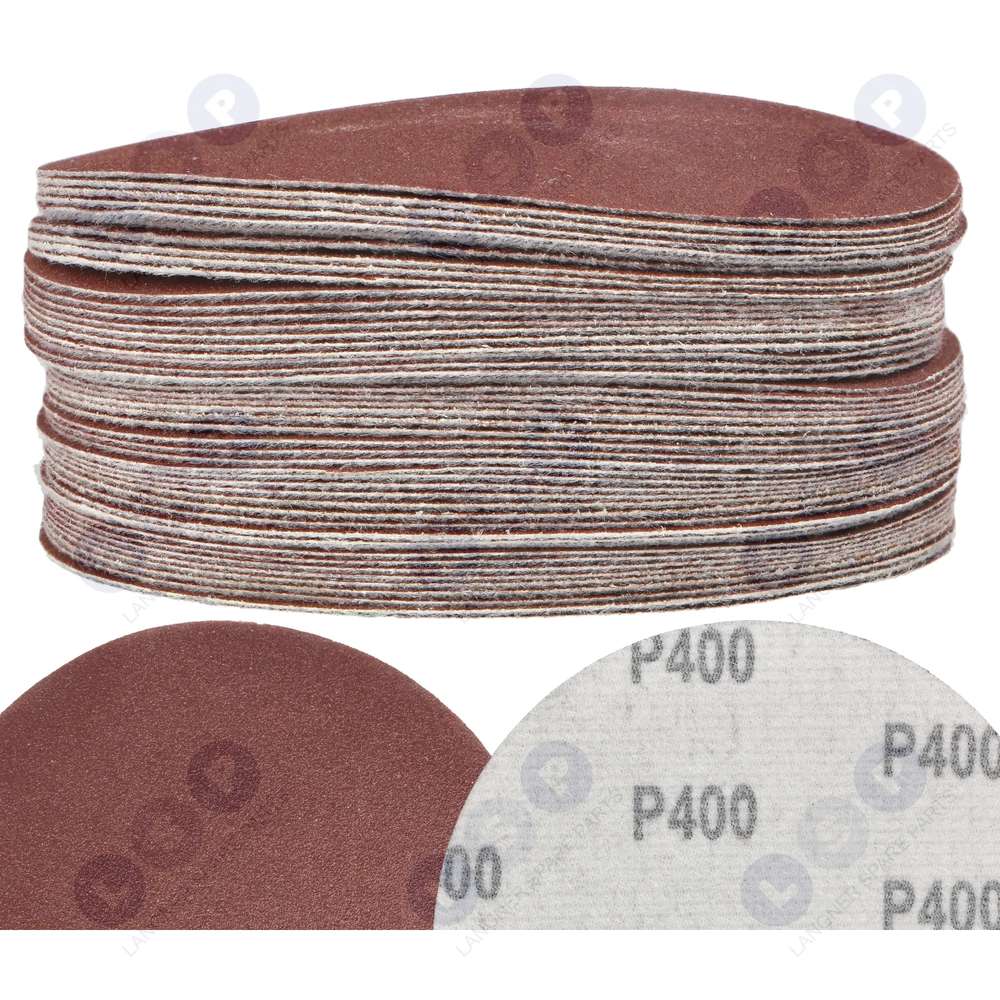 Brúsny papier, kotúče na suchý zips 125 mm pre uhlovú brúsku P400, 50 ks